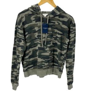 Lucky Brand Camo Cropped Hooded Sweatshirt